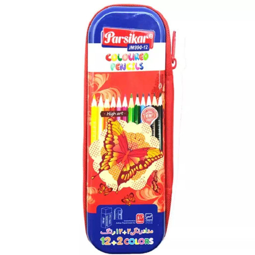 مداد پارسی کار 12 رنگ زیپی