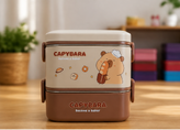 ظرف غذا استیل دو طبقه طرح کاپیبارا (CAPYBARA)
